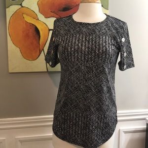 Love Scarlett short sleeve shirt black and grey S